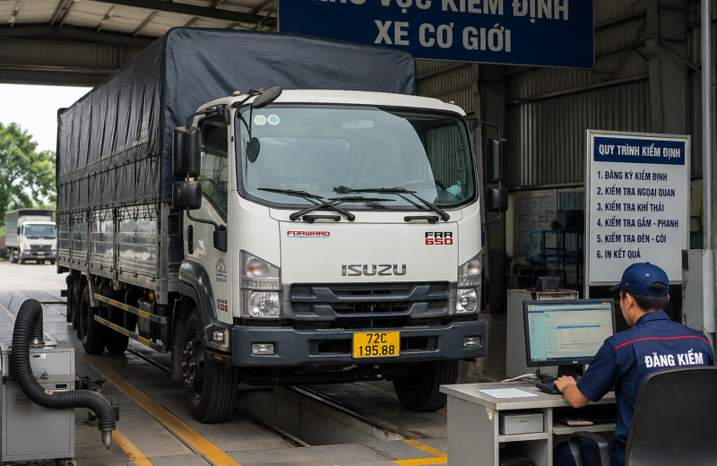 Đăng kiểm khí thải xe tải
